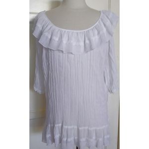 - Lane Bryant white semi-sheer top